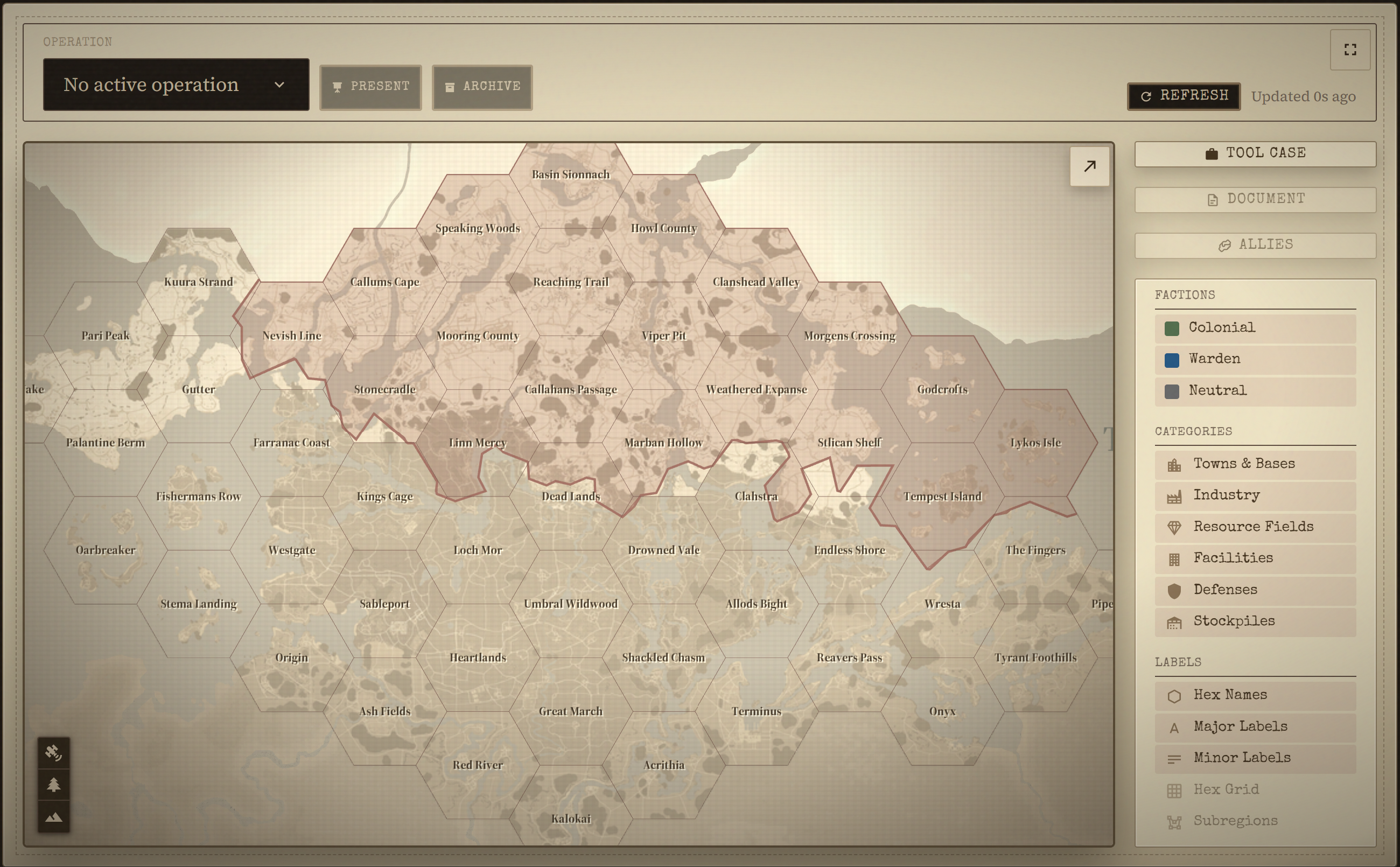 The Operations Room map — open to every verified member